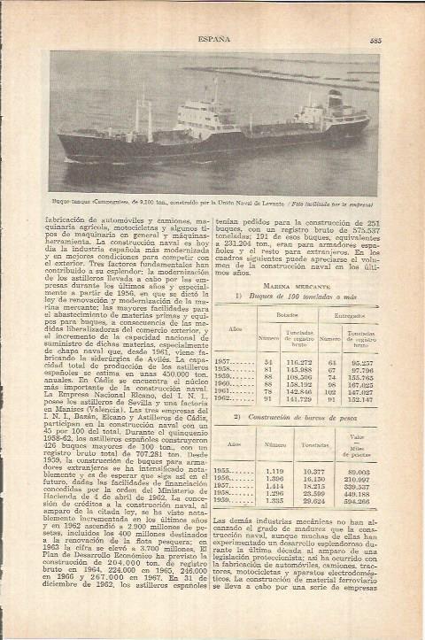 LAMINA ESPASA 38110: Buque Campogules de la Union Naval de Levante