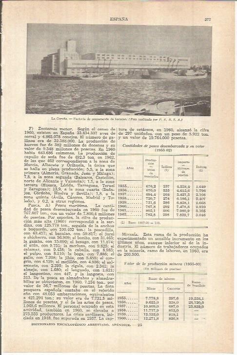 LAMINA ESPASA 38107: Factoria de bacalao en La Coruña