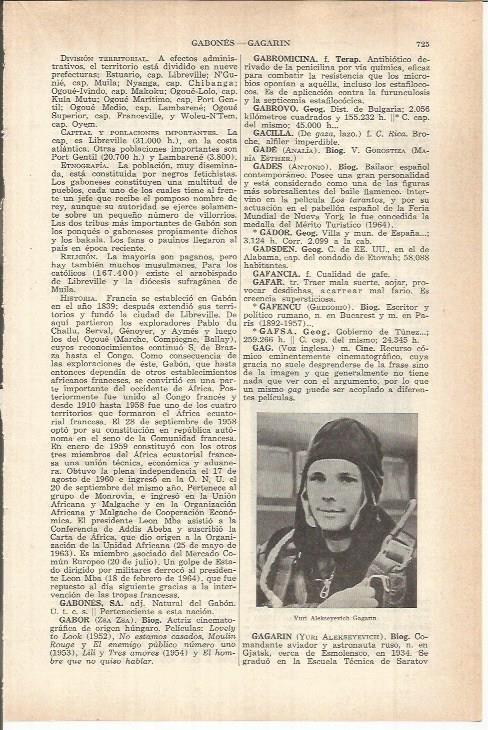 LAMINA ESPASA 38154: Yuri Alekseyevich Gagarin