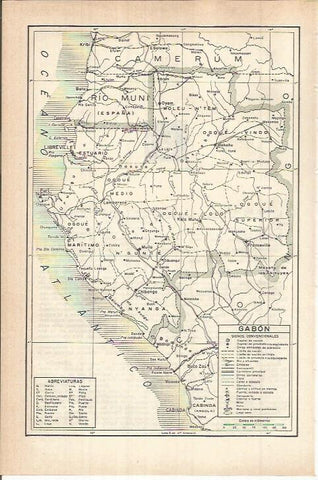 LAMINA ESPASA 38153: Mapa de Gabon