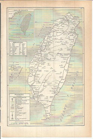 LAMINA ESPASA 38150: Mapa de Formosa (Taiwan)