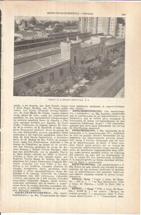 LAMINA ESPASA 38129: Edificio de la Editorial Espasa Calpe SA