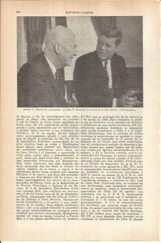 LAMINA ESPASA 38135: Dwight Eisenhower y J. F. Kennedy en la Casa Blanca