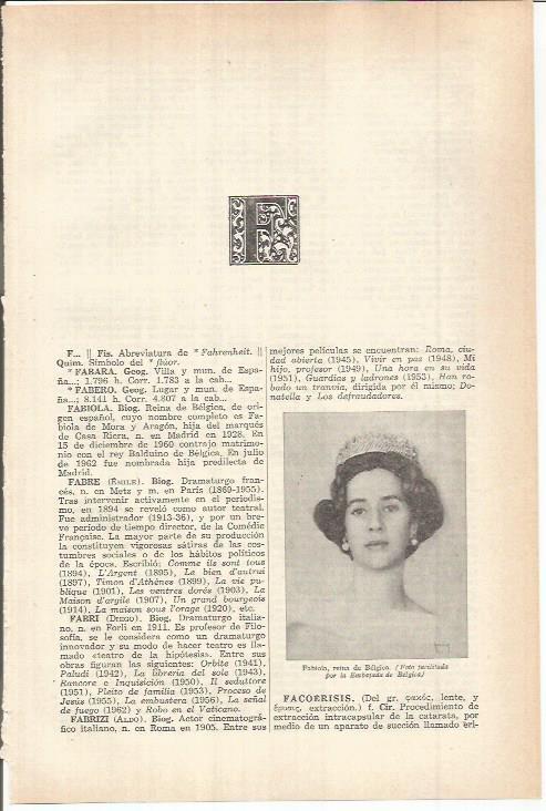 LAMINA ESPASA 38138: Fabiola, reina de Belgica