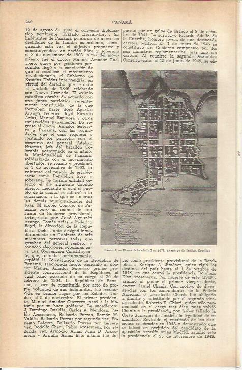 LAMINA ESPASA 37744: Plano de la ciudad de Panama de 1673