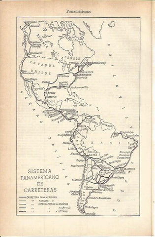 LAMINA ESPASA 37747: Sistema Panamericano de carreteras