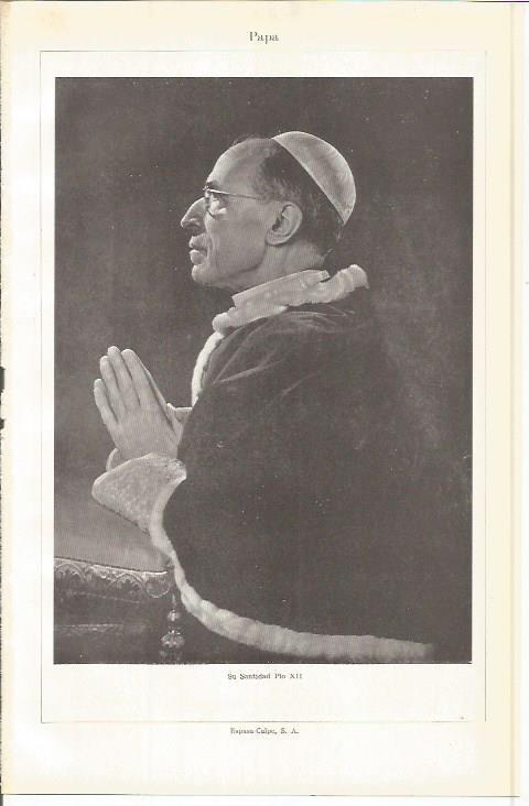 LAMINA ESPASA 37751: El papa Pio XII