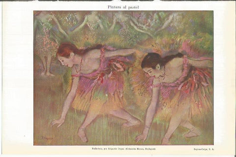 LAMINA ESPASA 37805: Bailarinas, por E. Degas