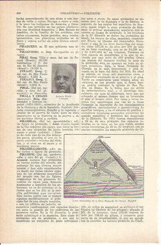 LAMINA ESPASA 37807: Corte transversal de la piramide de Keops