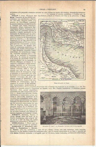 LAMINA ESPASA 37688: Mapa del golfo de Oman