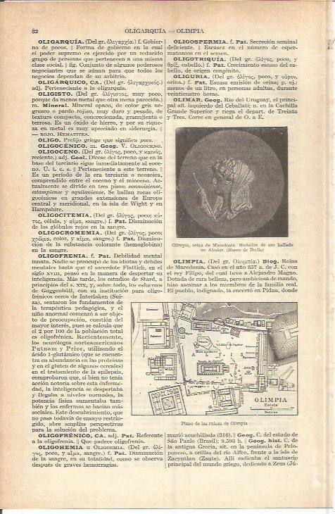 LAMINA ESPASA 37680: Plano de las ruinas de Olimpia