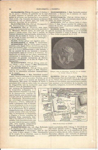 LAMINA ESPASA 37680: Plano de las ruinas de Olimpia