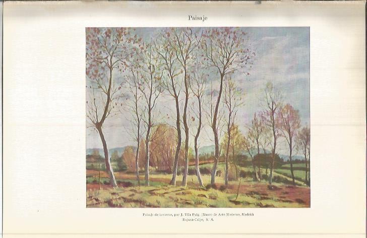 LAMINA ESPASA 37726: Paisaje de invierno, por J. Vila Puig