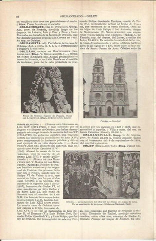 LAMINA ESPASA 37711: Felipe de Orleans y catedral de Orleans
