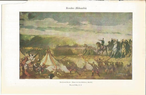LAMINA ESPASA 37913: Batalla de Tetuan, por Eduardo Rosales