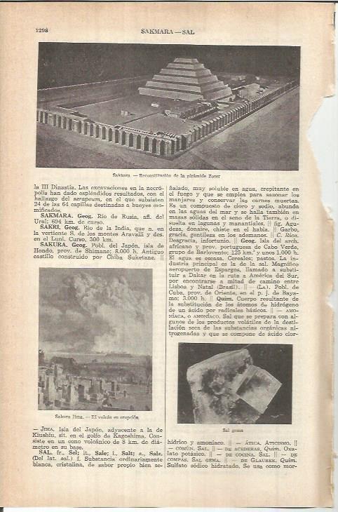 LAMINA ESPASA 37936: Reconstruccion de la piramide de Zoser, Egipto