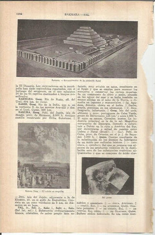 LAMINA ESPASA 37936: Reconstruccion de la piramide de Zoser, Egipto