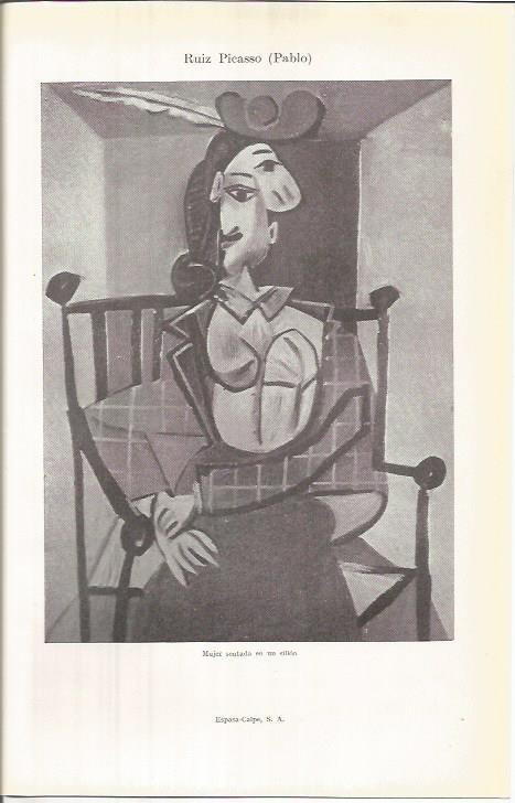 LAMINA ESPASA 37919: Mujer sentada en un sillon, por Picasso