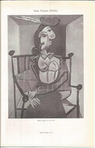 LAMINA ESPASA 37919: Mujer sentada en un sillon, por Picasso