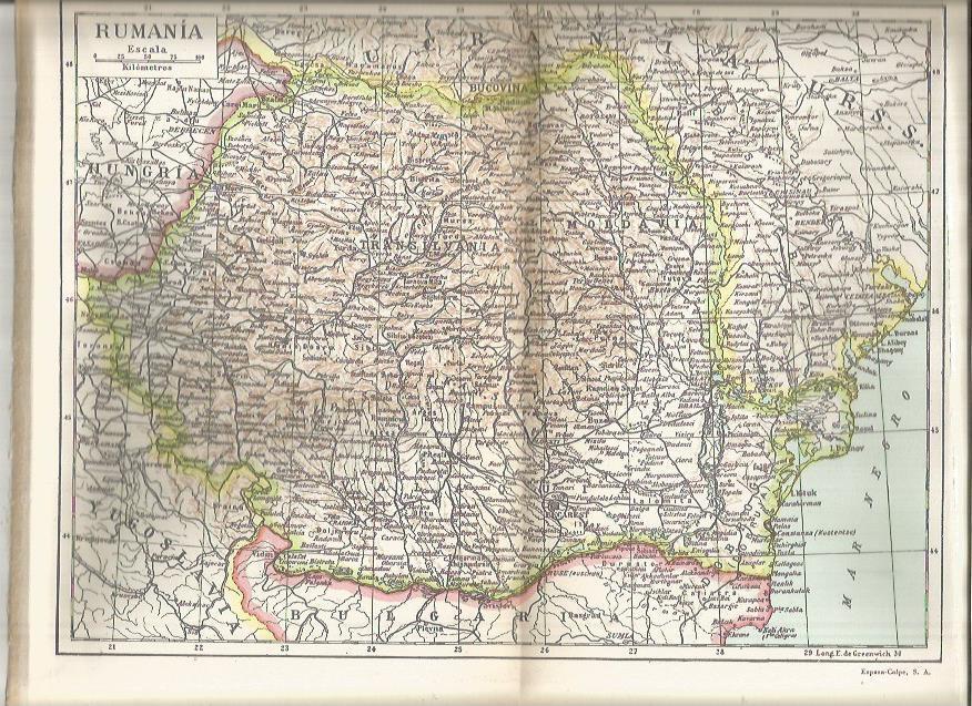 LAMINA ESPASA 37922: Mapa de Rumania