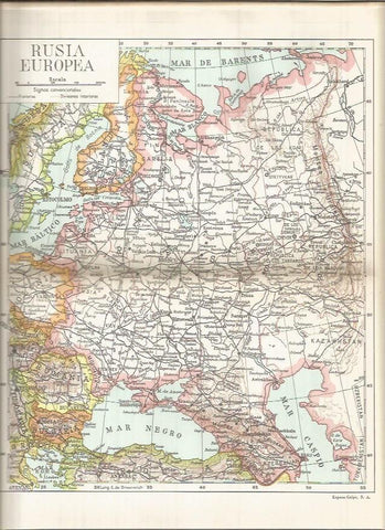 LAMINA ESPASA 37926: Mapa de Rusia europea
