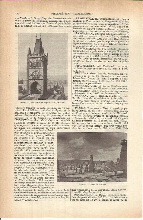 LAMINA ESPASA 37837: Torre de Carlos IV en Praga