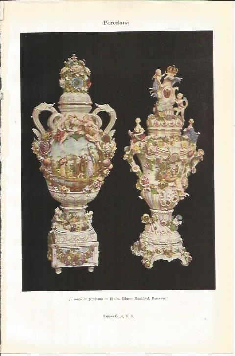 LAMINA ESPASA 37831: Jarrones de porcelana de Sevres