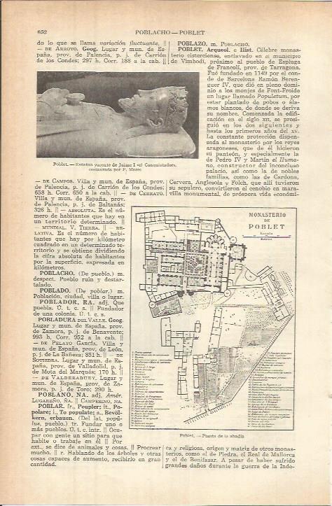 LAMINA ESPASA 37818: Plano del Monasterio de Poblet