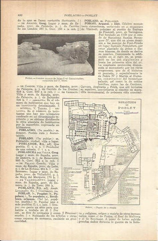 LAMINA ESPASA 37818: Plano del Monasterio de Poblet