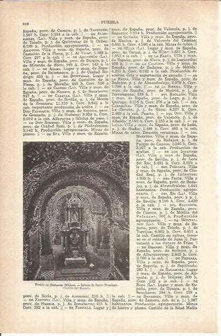 LAMINA ESPASA 37843: Iglesia de Santo Domingo en Puebla de Zaragoza, Mexico