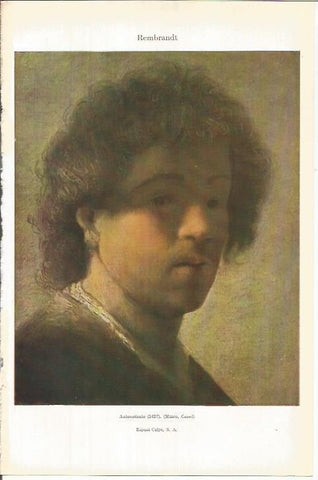 LAMINA ESPASA 37876: Autorretrato de Rembrandt