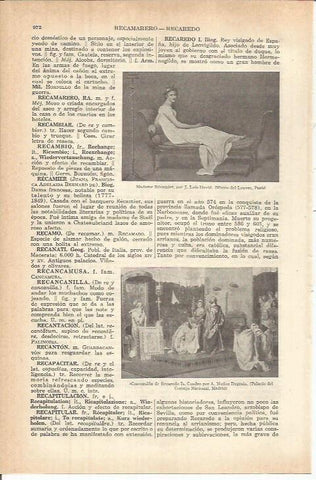 LAMINA ESPASA 37865: Madame Recamier, por J. Louis David