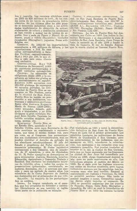 LAMINA ESPASA 37846: Castillo del Morro en San Juan de Puerto Rico