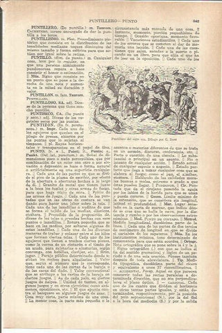 LAMINA ESPASA 37848: Puntillero del siglo XIX, dibujo de G. Dore