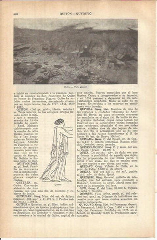 LAMINA ESPASA 37852: Vista general de Quito, Ecuador
