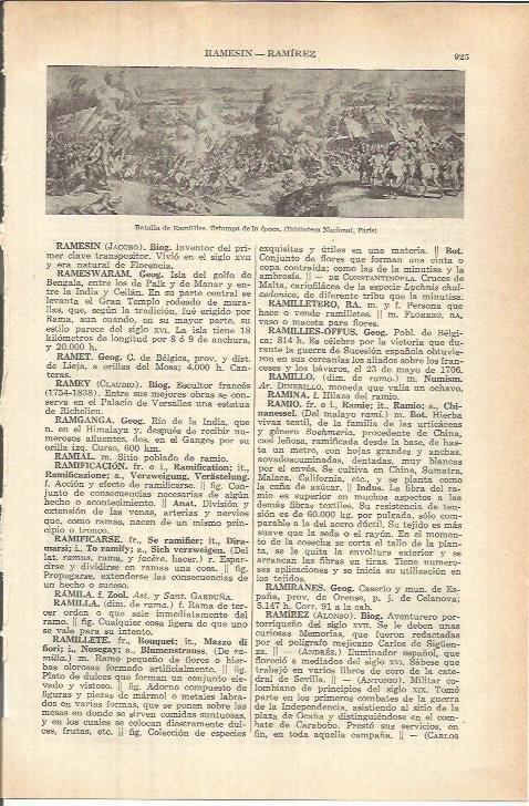 LAMINA ESPASA 37857: Batalla de Ramilillies