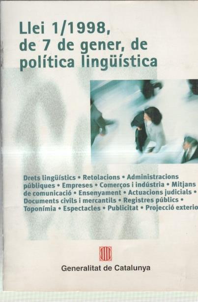 Llei 1/1998, de 7 de gener, de politica linguistica