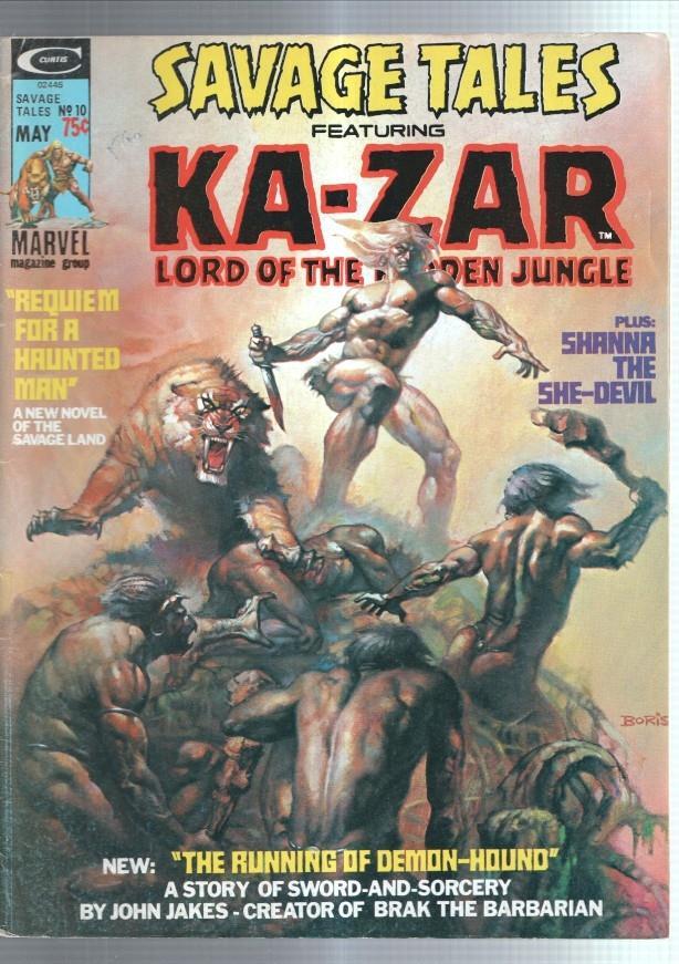 Savage Tales Featuring:  Kazar lord of the hideen jungle numero 10