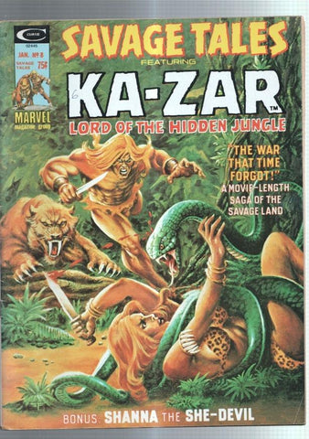 Savage Tales Featuring:  Kazar lord of the hideen jungle numero 08