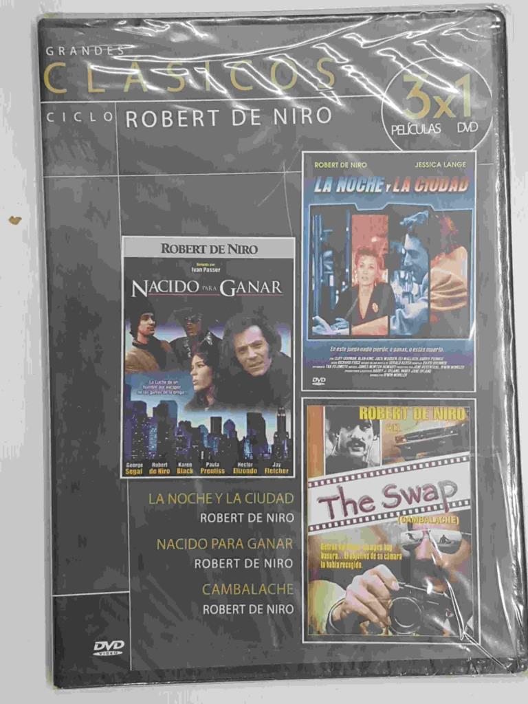 DVD: 3x1 peliculas. Grandes Clasicos, ciclo Robert de Niro (precintado) - La Noche y la ciudad, Nacido para ganar, Cambalache