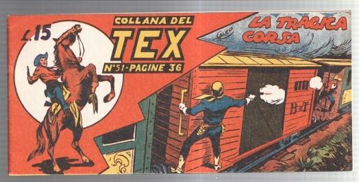 Facsimil: Collana del TEX  numero 51: La tragica corsa 