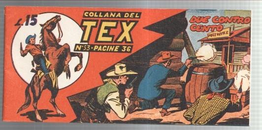 Facsimil: Collana del TEX  numero 53: Due contro cento