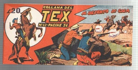 Facsimil: Collana del TEX  numero 62: Il deserto di gila