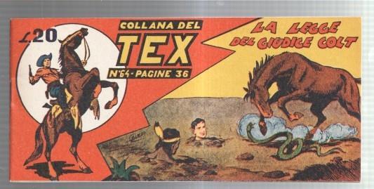 Facsimil: Collana del TEX  numero 64: La legge del giudice colt