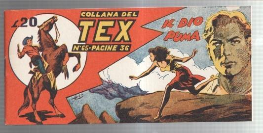 Facsimil: Collana del TEX  numero 65: Il dio Puma