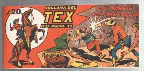 Facsimil: Collana del TEX  numero 67: La morte nel villaggio
