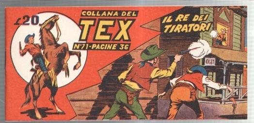 Facsimil: Collana del TEX  numero 71: Il re dei tiratori