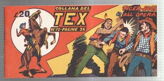 Facsimil: Collana del TEX  numero 72: Tiger Jack all'opera