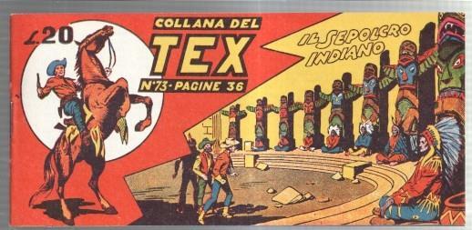 Facsimil: Collana del TEX  numero 73: Il sepolcro indiano