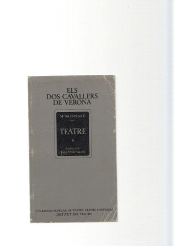 Els dos cavallers de Verona. Teatre